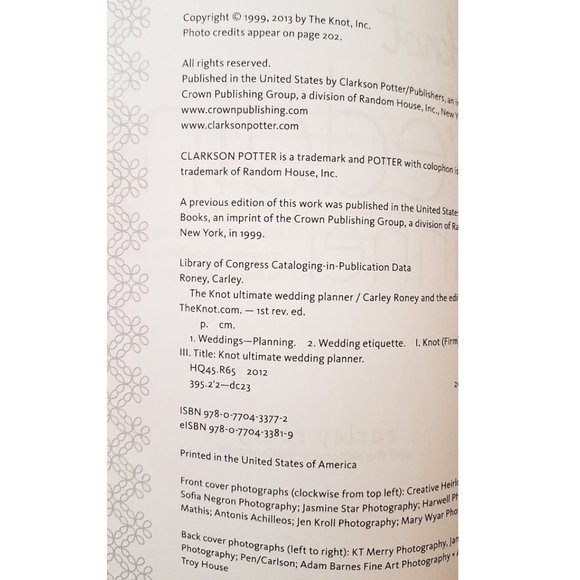 The Knot Ultimate Wedding Planner [Revised Edition]: Worksheets - Picture 7 of 7